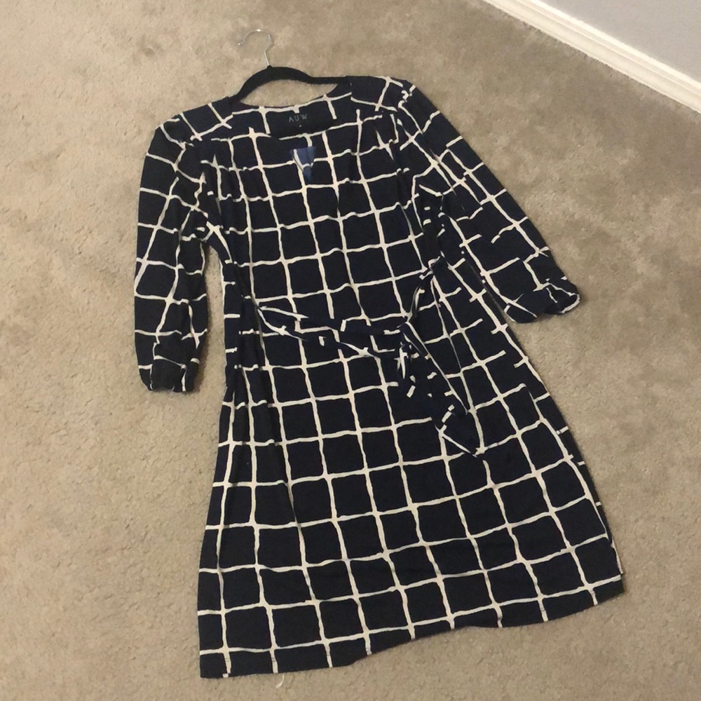 Navy & cream knee length dress...